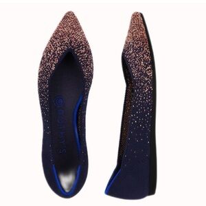 Rothy's Women's rose gold sparkly midnight metallic & navy ombre size 9.